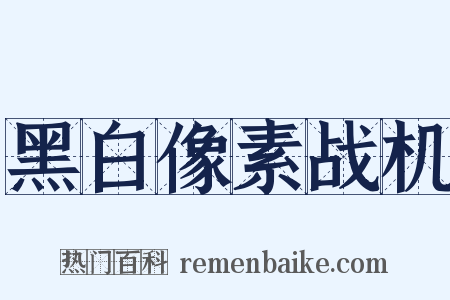 黑白像素战机是什么意思的图片